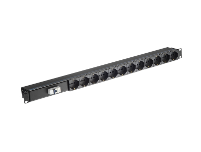 Tecnosteel Barra di alimentazione a 12 prese con interruttore magnetotermico bipolare F3052NS