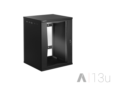 Tecnosteel armadio rack a parete nero Compact Net 13 U