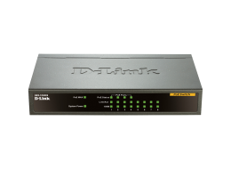 D-Link switch non gestito poe 8 porte fast ethernet 10/100 mbps DES-1008PA