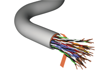 Brand-rex Cavo in rame telefonico di Categoria 3 24 AWG U/UTP 100 cp LSF/OH C3U-100PR-HF1